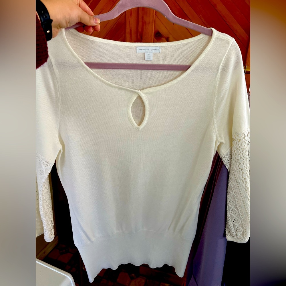 Cream Sweater Blouse - Never Worn